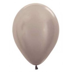 11" Round Pearl Greige Latex Balloon (with helium)