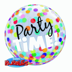 Party Time Color Dots 22" Bubble Balloon