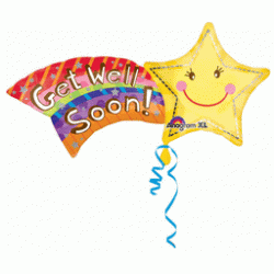 Get Well Shooting Star 27" Foil Balloon