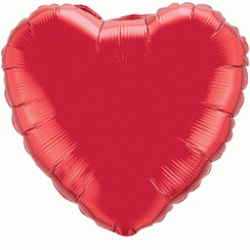 18" Heart Ruby Red Foil Balloon