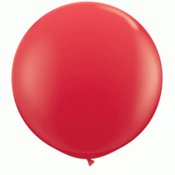 36" Round Red Latex Balloon (with helium)