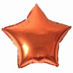 19" Star Metallic Orange Foil Balloon