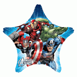 Avengers Assemble Star Foil Balloon - 33"W x 32"H