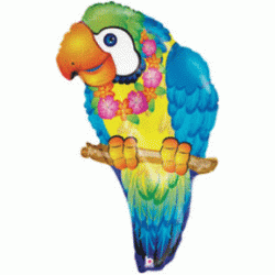 Tropical Parrot Foil Balloon - 29"H