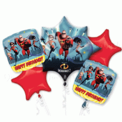 Incredibles Foil Balloon Bouquet of 5