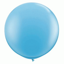 36" Round Pale Blue Latex Balloon (with helium)