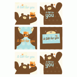 個人化禮物貼紙 - 大熊系列
