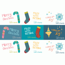 Personalized Gift Sticker - Christmas (C05)