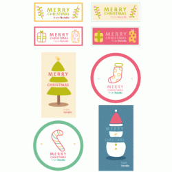Personalized Gift Sticker - Christmas (C06), 16pcs