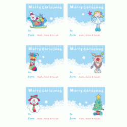 Personalized Gift Sticker - Christmas (C14), 12pcs