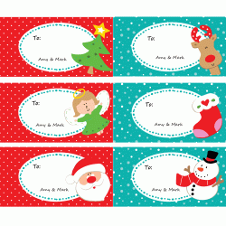 Personalized Gift Sticker - Christmas (C04)