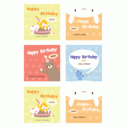 Personalized Gift Sticker - Happy Birthday