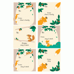 個人化禮物貼紙 - 森林系列