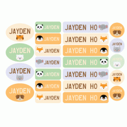 Personalized Name Sticker - Cute Animal