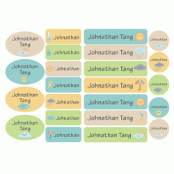 Personalized Name Sticker - Weather