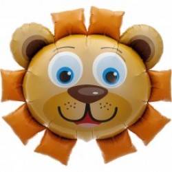 Lion Head Foil Balloon - 33" x 26"