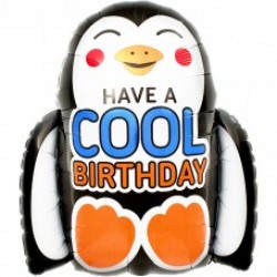 Cool Birthday Penguin 21" Foil Balloon