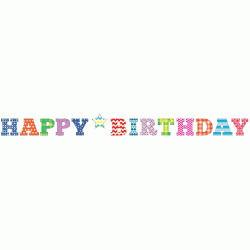 Alphabet Bunting  - Patterned "Happy Birthday"
