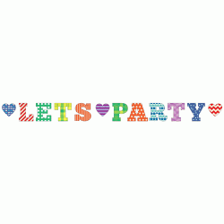 Alphabet Bunting - Patterned "Let's Party"