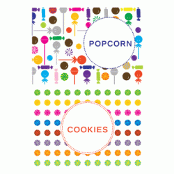  Personalized Candyland 3.25" x 2.25" Tented Card, 12pcs