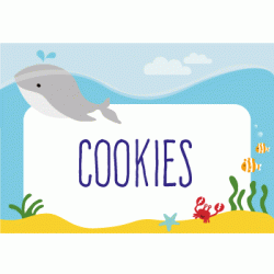  Personalized Ocean 3.25" x 2.25" Tented Card, 12pcs
