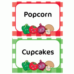  Personalized Pizza Party 3.25" x 2.25" Tented Card, 12pcs