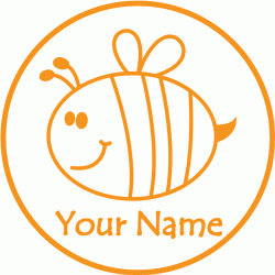 Personalized Stamp - Bee (includes ink pad)