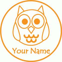 Personalized Stamp - Owl (includes ink pad)