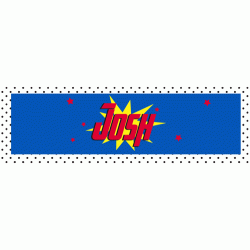  Personalized Superhero Header Card 1.5" x 5", 12pcs