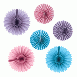 Pinwheel Set - Blue + Pink + Lavender, 6pcs