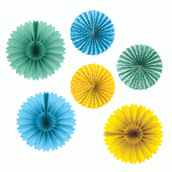 Pinwheel Set - Blue + Yellow + Green, 6pcs