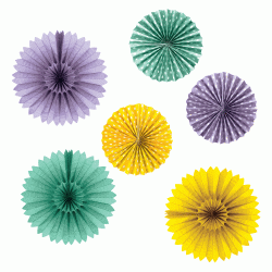 Pinwheel Set - Yellow + Lavender + Green, 6pcs