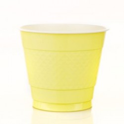 Yellow 9oz Plastic Cup, 18pcs