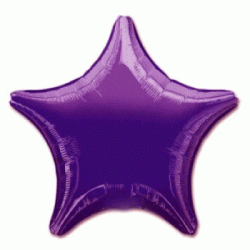 19" Star Metallic Purple Foil Balloon