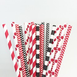 Paper Straw Assortment - Christmas, 25pcs