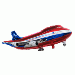 Airplane 31" Foil Balloon - Red