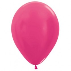 11" Round Fuchsia Latex Balloon (with helium)