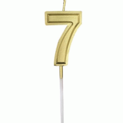 Number Candle - Number 7 Gold