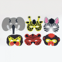 Animal Masks - Jungle, 6pcs