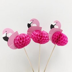 Food Topper - Flamingo, 15pcs