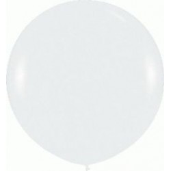 36" Round White Latex Balloon (with helium)