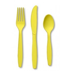 Plastic Cutlery Combo - Mimosa, 24pcs