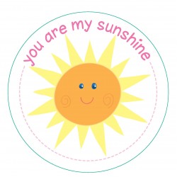 Sticker - You are my sunshine 2.5", 24pcs