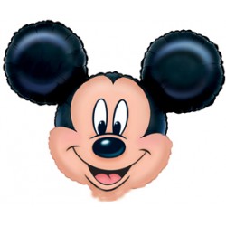 Mickey Mouse Smiling Face Foil Balloon - 34.5" W x 25" H