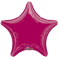 19" Star Burgundy Foil Balloon