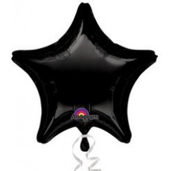 19" Star Metallic Black Foil Balloon