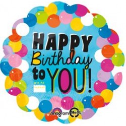 Happy Birthday To You Gum Balls 18" Foil Balloon 