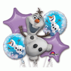 Disney Frozen Olaf Foil Balloon Bouquet of 5 (with weight)