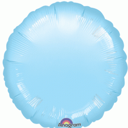 18" Circle Metallic Pearl Pastel Blue Foil Balloon