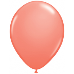 11" Round Coral Latex Balloon (with helium)